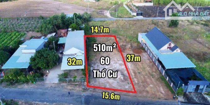 BÁN 510M² ĐƯỜNG TRẦN HUY LIỆU - TRUNG TÂM TT ĐẤT ĐỎ . LONG ĐẤT.Ngang 15m x 37m giá 2,45ty - 4