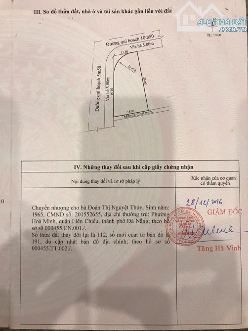 bán lô Góc 269m2 đất Biển khu Tân Trà , cach biển chỉ 500m , đường 10m5 - 1