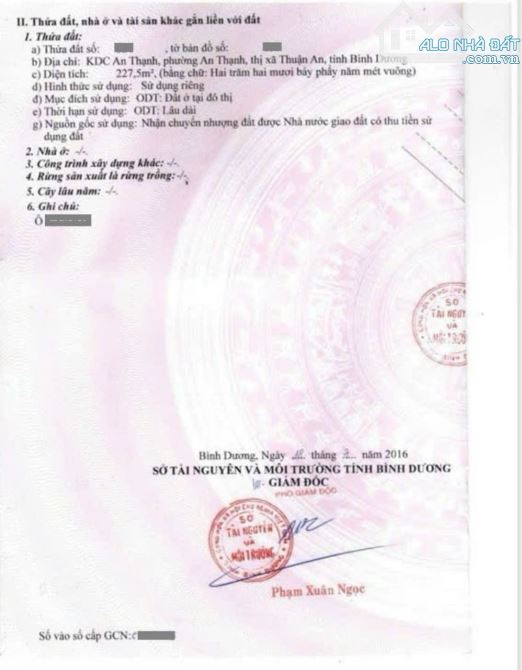 Bán căn góc biệt thự 1T2L 8x30m, đường N5 KDC An Thạnh p. An Thạnh gần ngã tư Hòa Lân - 3