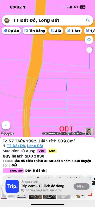 🌟 BÁN ĐẤT MẶT TIỀN TRẦN HUY LIỆU – TT ĐẤT ĐỎ 🌟  ✅ Diện tích: 15 x 36m (510m², có 60m² th - 3