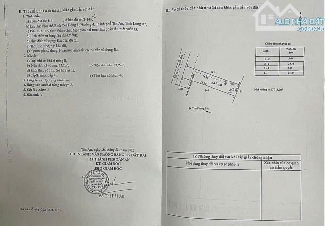 Nhà hẻm 59 đường Trần Phong Sắc P4 ( P Long An tỉnh Tây Ninh ) - 4