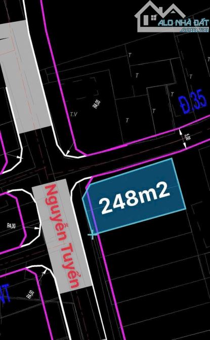 Bán đất nền góc mặt đường Nguyễn Tuyển Quận 2 cũ gần chợ (248m²) 40 tỷ