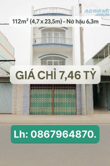 Bán Nhà Trung Mỹ Tây Q12- 112 M2-4 Tầng - HXH- Chỉ 7,46Tỷ.
