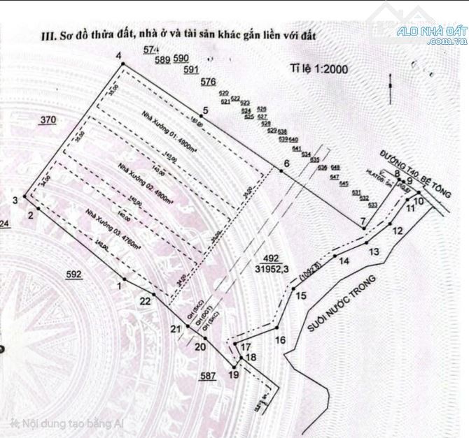BÁN NHÀ XƯỞNG MỚI 100%, HOÀN CÔNG, SKC ĐÓNG THUẾ 1 LẦN GIÁ RẺ CHỈ HƠN 2TR/M2 - 1
