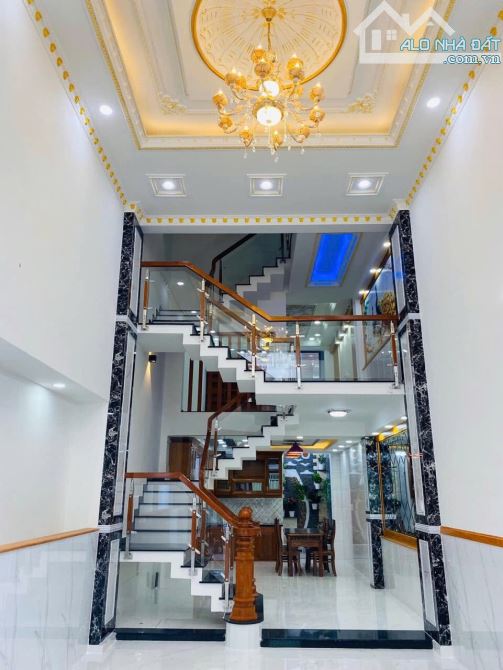 NHÀ ĐẸP MÊ LY 1 LỮNG 3 LẦU 4PN 5WC HẺM XE TẢI LÊ ĐỨC THỌ CHỢ AN NHƠN - 1