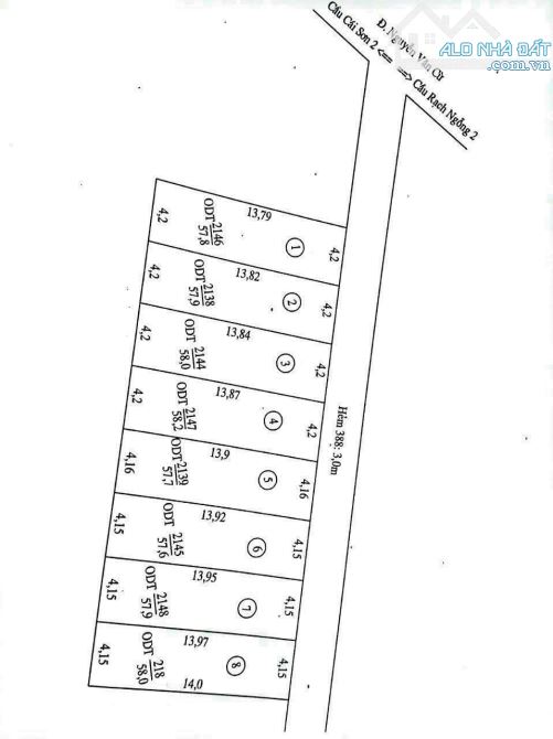 BÁN 4 NỀN LIỀN KỀ HẼM 388 P.AN KHÁNH, Q.NINH KIỀU, DIỆN TÍCH: 4,15m x 14m, giá 2.8 tỷ - 1