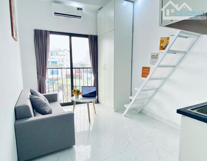 Cho Thuê CCMN Ngõ 41 Đông Tác Đống Đa 25m2 Studio Gác Xép Cửa Sổ Ban Công Thang Máy - 3
