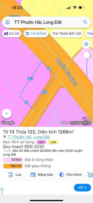 ✅LÔ GÓC 2 MẶT TIỀN TỈNH LỘ 44B - XÃ PHƯỚC HẢI - TP HCM; Cách biển PHƯỚC HẢI chỉ 5 phút - 3