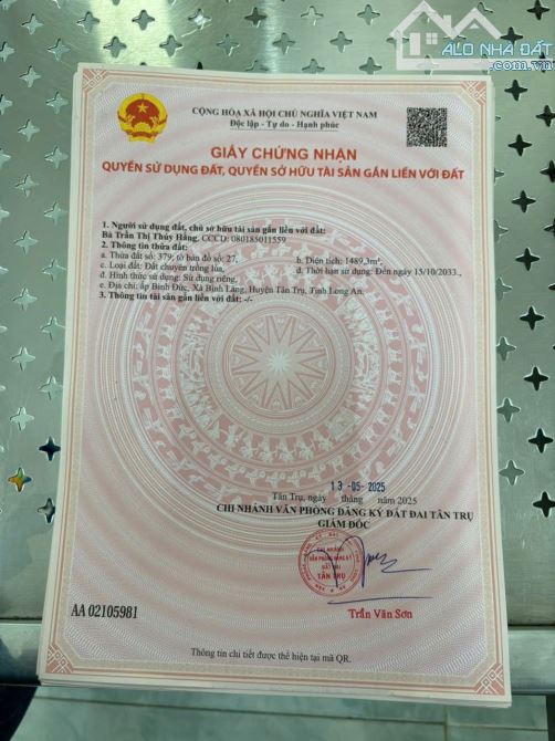 1700m2 có 173m2 thổ đường Nguyễn Thị Tầm ngay chợ Bình Lãng _tân trụ 1,5 tỷ giá rẻ ngộp - 8