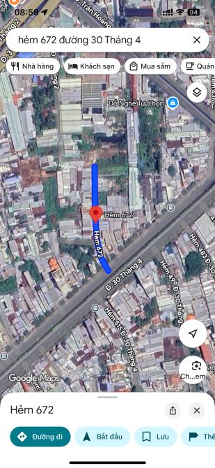 bán đất thổ cư 356, hẻm 672 đường 30 tháng 4 cần thơ, ngang 9m giá 6.9 Tỷ