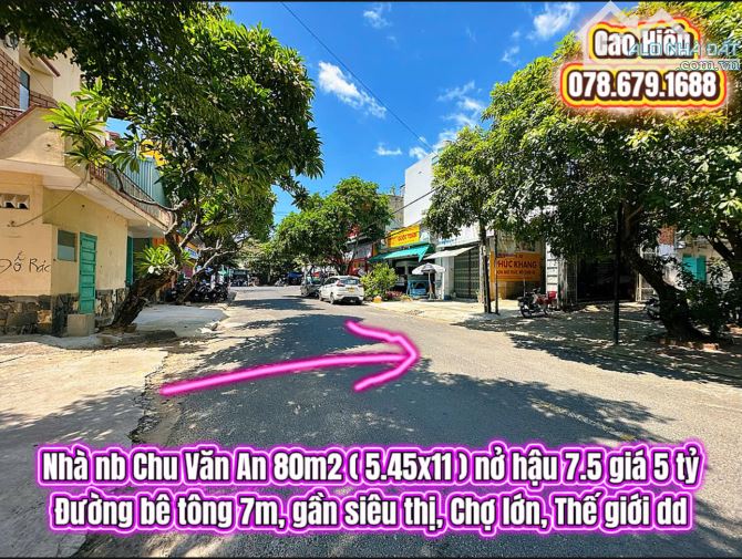 💥Nhà nb Chu Văn An 80m2 ( 5.45x11 ) nở hậu 7.5 giá 5 tỷ. Trung tâm thành phố Tuy Hoà