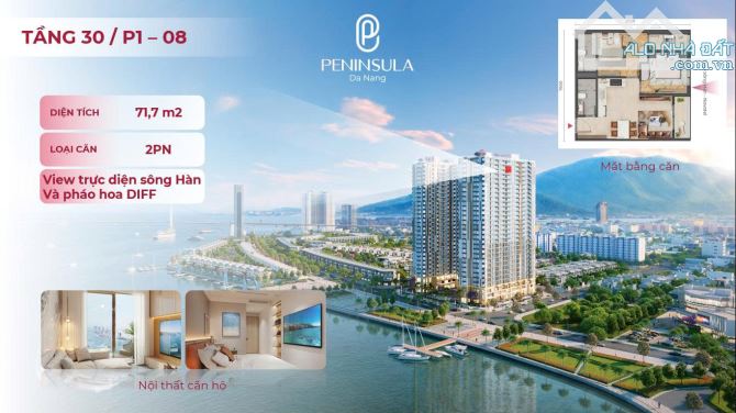 CĂN HỘ VIEW BIỂN – NÚI NHÌN TRỌN THÀNH PHỐ TẠI PENINSULA ĐÀ NẴNG, VỊ TRÍ ĐẸP NHẤT DỰ ÁN - 1