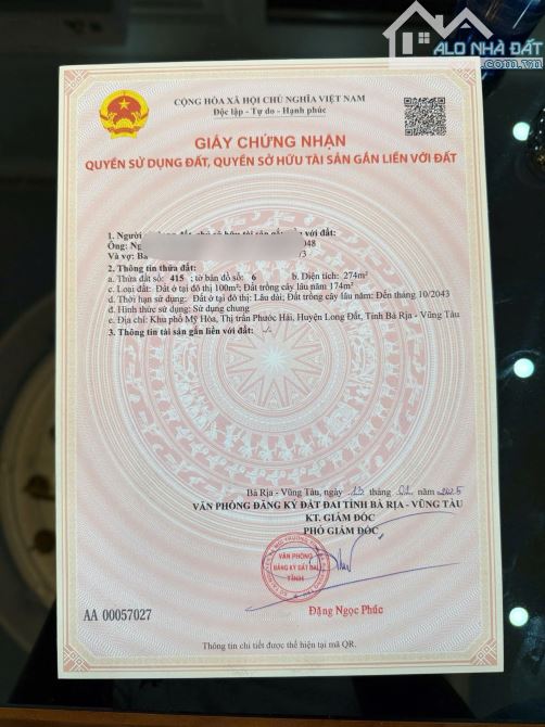 LÔ ĐẤT ĐẸP NHƯ TRANH TẠI PHƯỚC HẢI, LONG ĐẤT, BÀ RỊA - VŨNG TÀU - 5