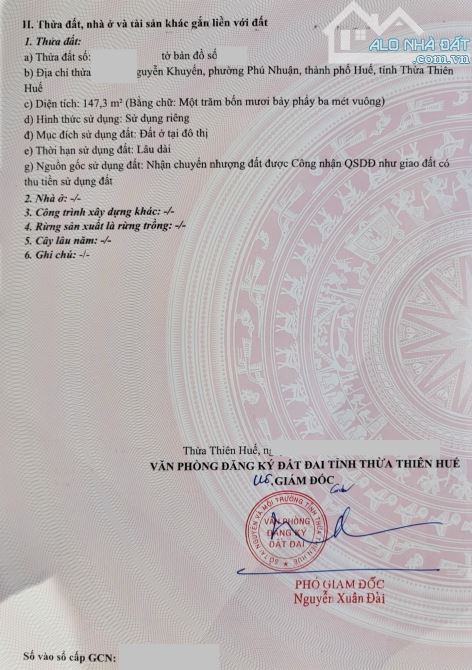 Bán đất 147,3m2 mặt tiền đường Nguyễn Khuyến, phường Phú Nhuận, ngay trung tâm TP Huế - 6