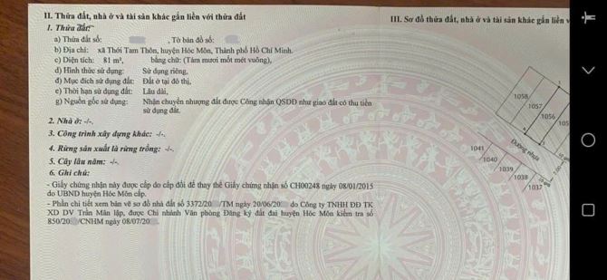 Bán nhanh nhà cấp 4 ngay Trần Thị Bốc Hóc Môn 81m2 Sổ hồng Riêng Sẵn 820triệu bao phí - 6
