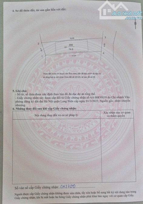 Đất đẹp hiếm giá đầu tư đường ô tô tránh ngõ Phố Giang Biên DT 74m2 . Giá 168 triệu / m2