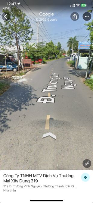 bán đất 2 mặt tiền đường trương vĩnh nguyên và sông, cách khu dân cư hoàng quân 200m