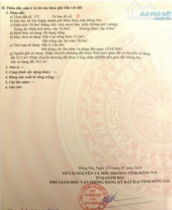 Cần bán lô đất 95m sổ hồng riêng Tân hạnh biên hòa ĐN - 1