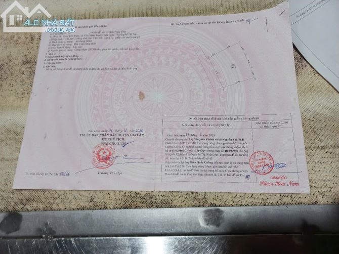 CHÍNH CHỦ CẦN BÁN LÔ ĐẤT NỞ HẬU – VỊ TRÍ ĐẸP – PHÙ ĐỔNG, GIA LÂM - GIÁ THỎA THUẬN - 1