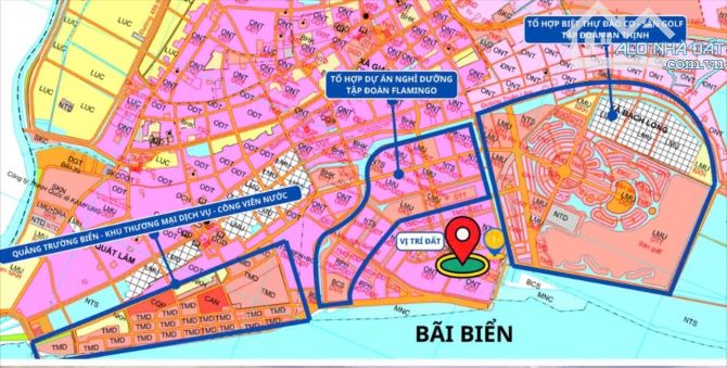 Cực Víp đất biển Giao Phong đối diện Flamingo 92m2 lô góc view hồ, MT5.2m, ô tô kinh doanh - 2