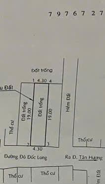 LÔ ĐẤT MẶT TIỀN TÂN HƯƠNG ĐÔ ĐỐC LONG - 8,3x19 - 158M2 - TIỆN XÂY CHDV - GIÁ 15.X TỶ - 3