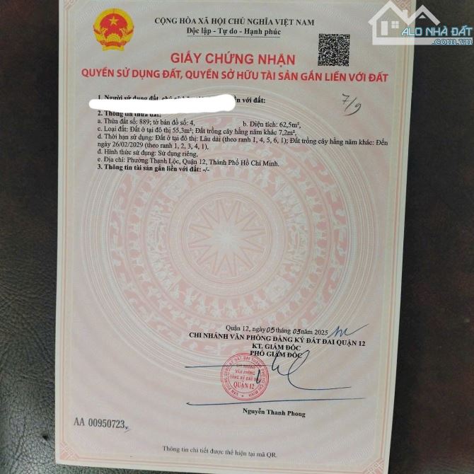 Siêu Hot! Bán Đất Thổ Cư Gần Cầu Ông Đụng Q12 – 5x11m – Xe Tải Tới Tận Nơi – Chỉ 3 Tỷ 150! - 3
