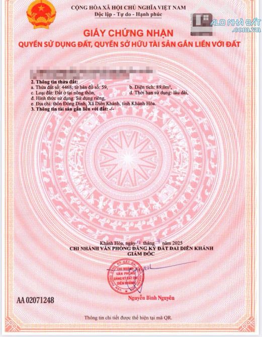 Bán đất hẻm ô tô, thôn Đông Dinh, xã Diên Khánh (Diên Toàn cũ). - 4