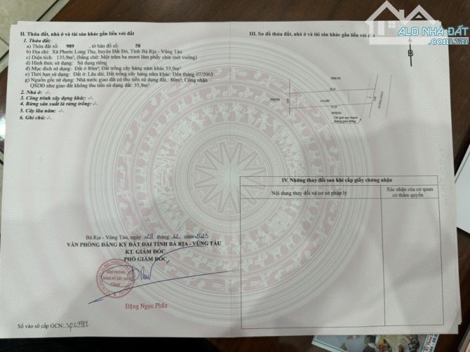 Bán 2 lô đất đường nhựa tim vàng sát đường Nguyễn Huệ cách TT Đất Đỏ chỉ 1km giá 890tr\lo - 5