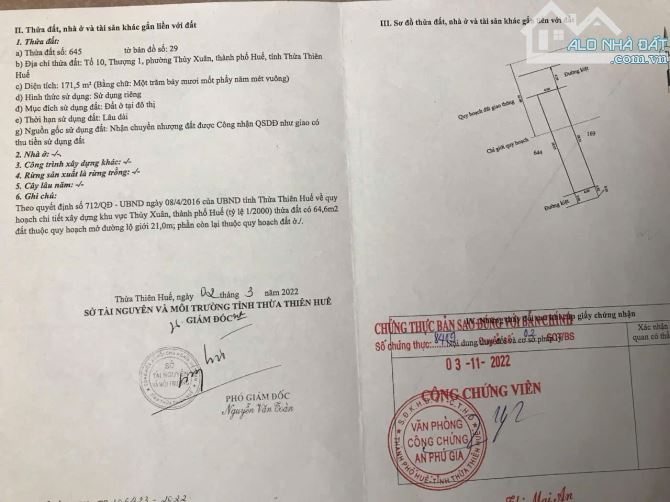 BÁN ĐẤT 171,5M2 MẶT TIỀN KIỆT ÔTÔ 47 MINH MẠNG THÔNG KIỆT 6 TAM THAI, P. THỦY XUÂN, TP HUẾ - 5