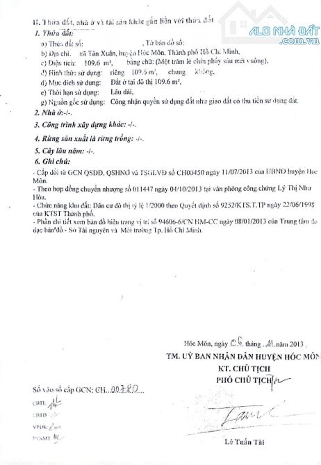 Bán că nhà đang cho thuê ngay tân Xuân 6 Hóc môn 980triệu Sổ Hồng riêng Sẵn 109m2 Bao Phí - 5
