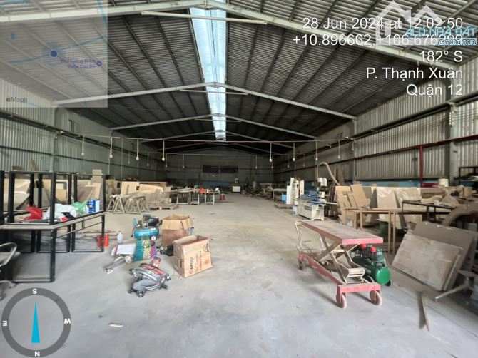 Cho thuê nhà xưởng 1300m2 tại phường Thạnh Xuân Quận 12