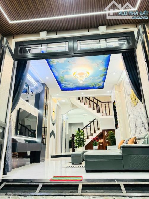 NHÀ 3 TẦNG HẼM 8M NGUYỄN ÁNH THỦ,Q.12,NGANG 4M,56M2,NGAY NGÃ 3 ĐÔNG QUAN,5,7 TỶ,(TL), - 1