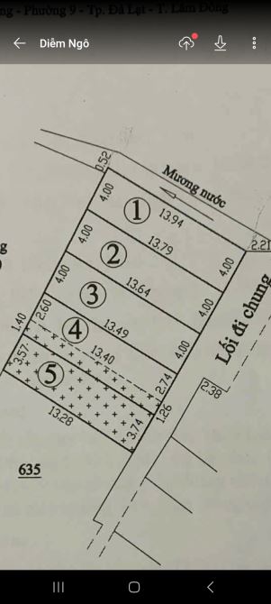 Bán lô đất 1 Tỷ 850- Cô Giang - Đà Lạt🔥 55m²- Sổ chung 5 nhà - 1