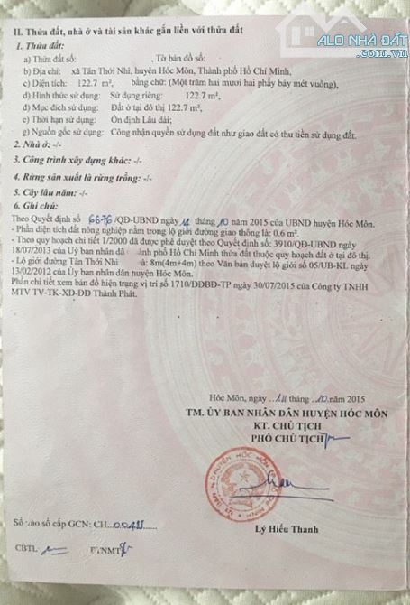 Cắt lỗ 200tr lô đất ngay Đường Dương Công Khi, Hóc Môn, 6x20=122m2, Sổ riêng, gần chợ,1tỷ4 - 3