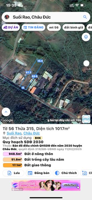 BÁN ĐẤT TẠI XÃ SUỐI RAO – TP.HCM - 3