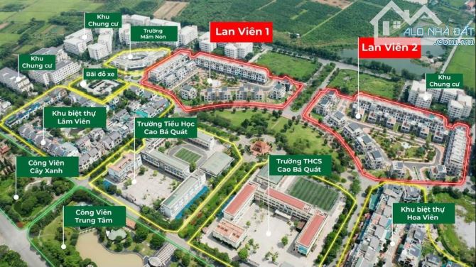 BÁN BIỆT THỰ LAN VIÊN KHU ĐÔ THỊ ĐẶNG XÁ GIA LÂM-KINH DOANH-132M2-MT6M-16,7 - 3