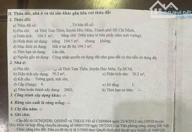 Nhà Nát đầu tư ngay 1 sẹc Trịnh Thị Miếng, hóc Môn, 5x20m, giá 740 triệu, Liên Hệ đi xem - 6