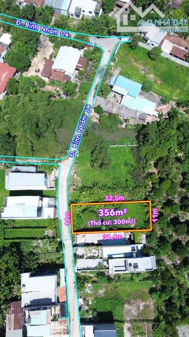 Lô đất 356m2 sát bên sông Sài Gòn, Bình Nhân, Thích Hợp Xây Biệt Thự - 1
