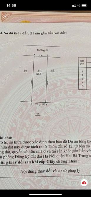 BÁN ĐẤT MINH KHAI- VĨNH TUY- HAI BÀ TRƯNG Ô TÔ VÀO ĐẤT KD 58M 12.3 TỶ - 2