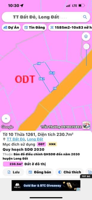 🔥🔥 MẶT TIỀN LÊ THÁNH TÔNG - ĐẤT ĐỎ - BRVT 🔥🔥  ✅ Cách QL55 chỉ 300m ✅ Diện tích 10x26m - 3