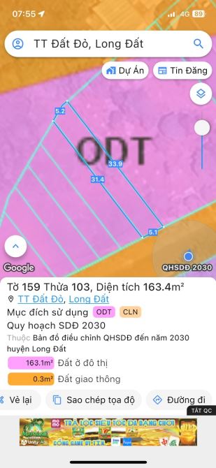 Bán đất trung tâm TT Đất Đỏ, đường Nguyễn Đình Chiểu giá rẻ cho a\c đầu tư - 5