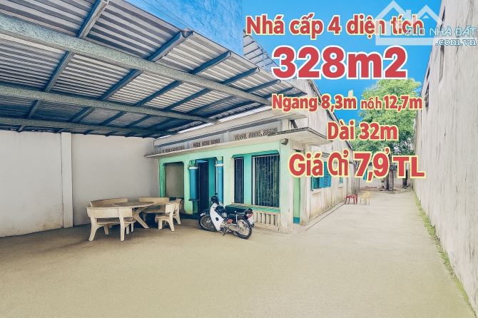 Bán Nhà Hóc Môn Sát Q12 - 328M2 - Cấp 4 - Hẻm HXH Sát Mặt Tiền -  Chỉ 7,99Tỷ.