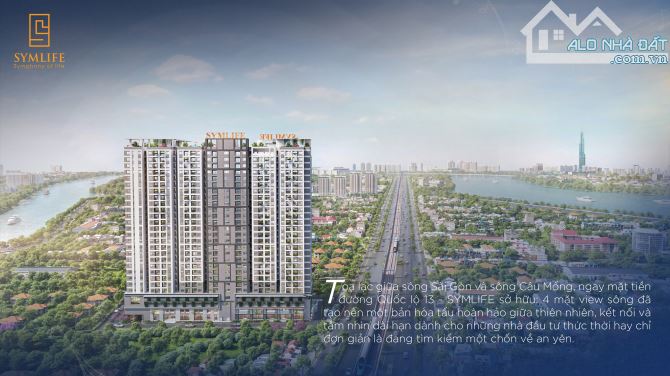 Căn hộ Symlife MT QL13, ngay tuyến metro số 2, thanh toán chỉ 1%/đợt đến khi nhận nhà
