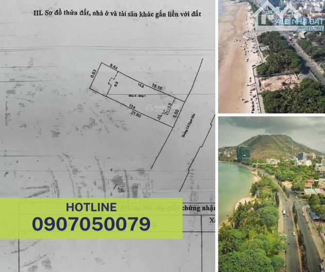 BÁN ĐẤT 140M(6,6X21) MẶT TIỀN LÊ NGỌC HÂN P. 1 VT ĐI BỘ RA BIỂN BÃI TRƯỚC GẦN. GIÁ TỐT