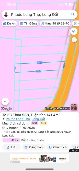 MẶT TIỀN NHỰA - GẦN THỊ TRẤN ĐẤT ĐỎ-BRVT ( nay Xã Đất Đỏ-HCM ) 🧨🧨🧨 - GIÁ CHỈ 890 triệu - 1