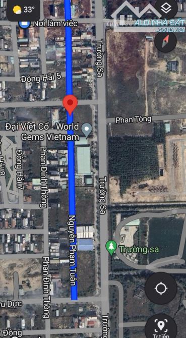 Bán lô đất 280m ngang 14m 2 mặt tiền đường Nguyễn Phạm Tuân sát Biển Tân Trà  chỉ 18,5  tỷ - 1