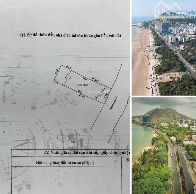 BÁN ĐẤT 140M(6,6X21) MẶT TIỀN LÊ NGỌC HÂN P. 1 VT ĐI BỘ RA BIỂN BÃI TRƯỚC GẦN. GIÁ TỐT - 1