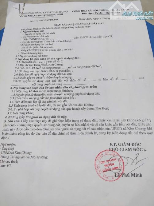 BÁN  NHÀ C4 TẠI THÔN NHUẾ, KIM CHUNG, ĐÔNG ANH. CHỈ 1,6 TỶ. - 2
