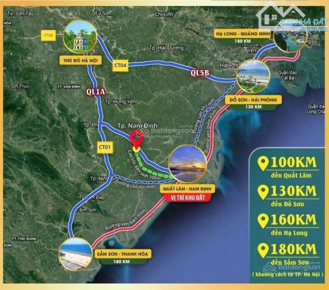 Cần bán đất thị trấn biển Quất Lâm chia tài sản, 67m2 mt6.3m đường ô tô giá đầu tư 1.x tỷ - 2