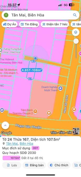 Bán đất ngay VinCom 300m Biên Hoà 108m2 ( ngang 6.7m) chỉ 4.75 tỷ - 3